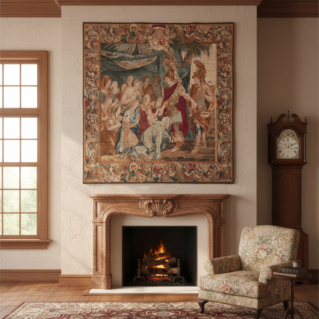 9 x 9 Pictorial Tapestry Hanging Rug #F-3032