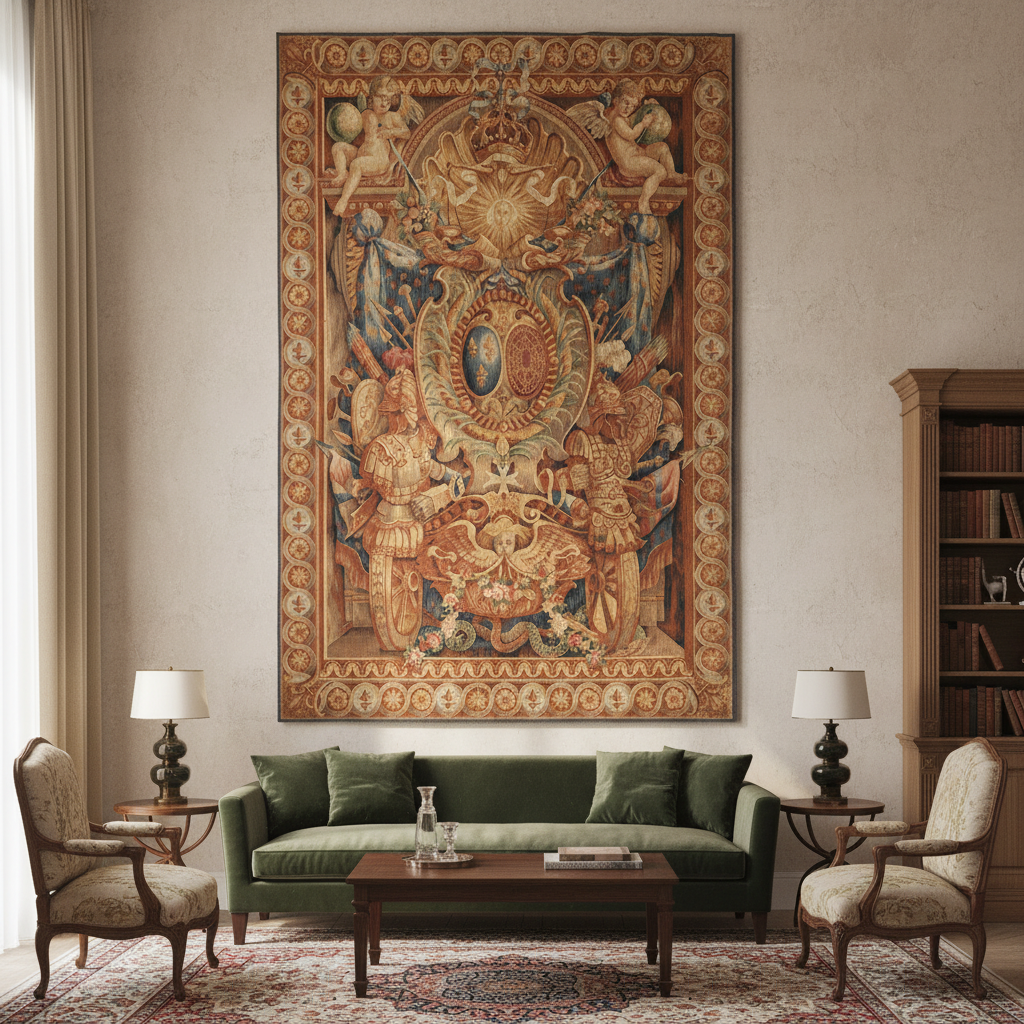 6 x 9 ROMAN Tapestry HANDMADE Handing Rug #F-3035