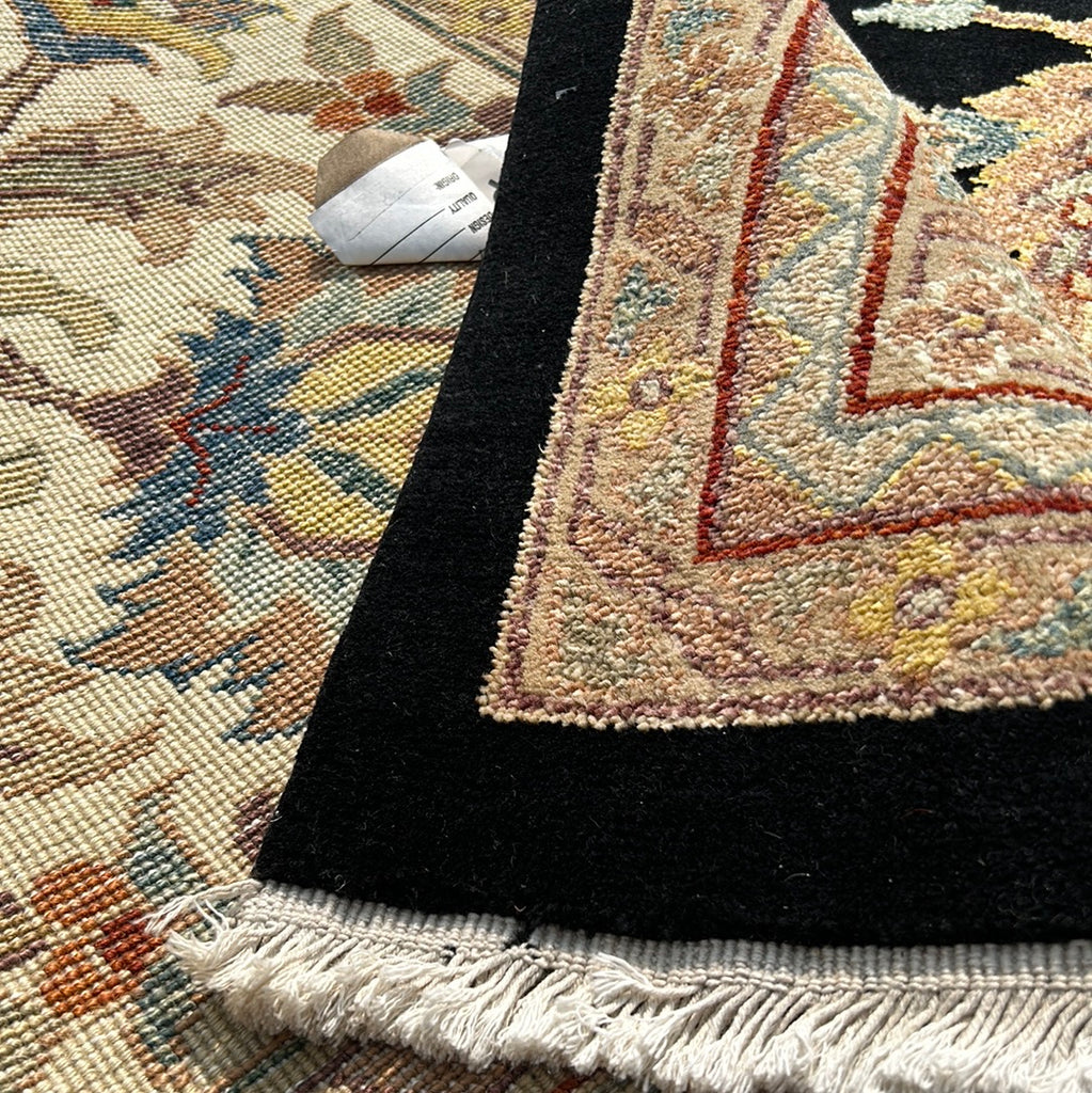 10 x 14 Quality Handmade Black Vegetable Dyed Handmade Wool Rug 17308