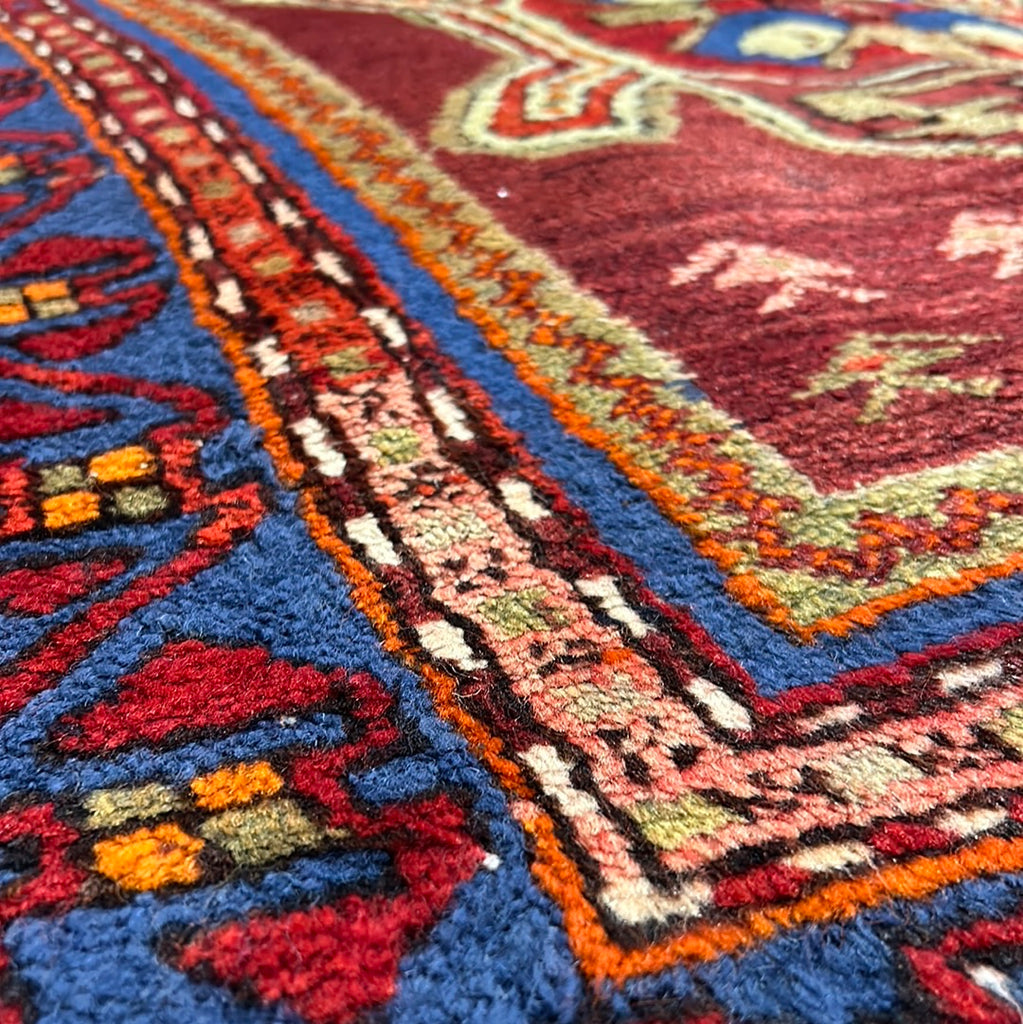 4' x 8' Red-Semi-Antique-Caucasian-Kazak-Runner.jpg