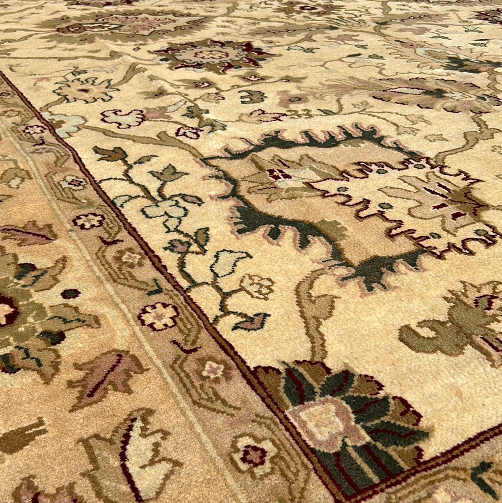 10 x 14.2 Ivory Green Agra Rug 79575