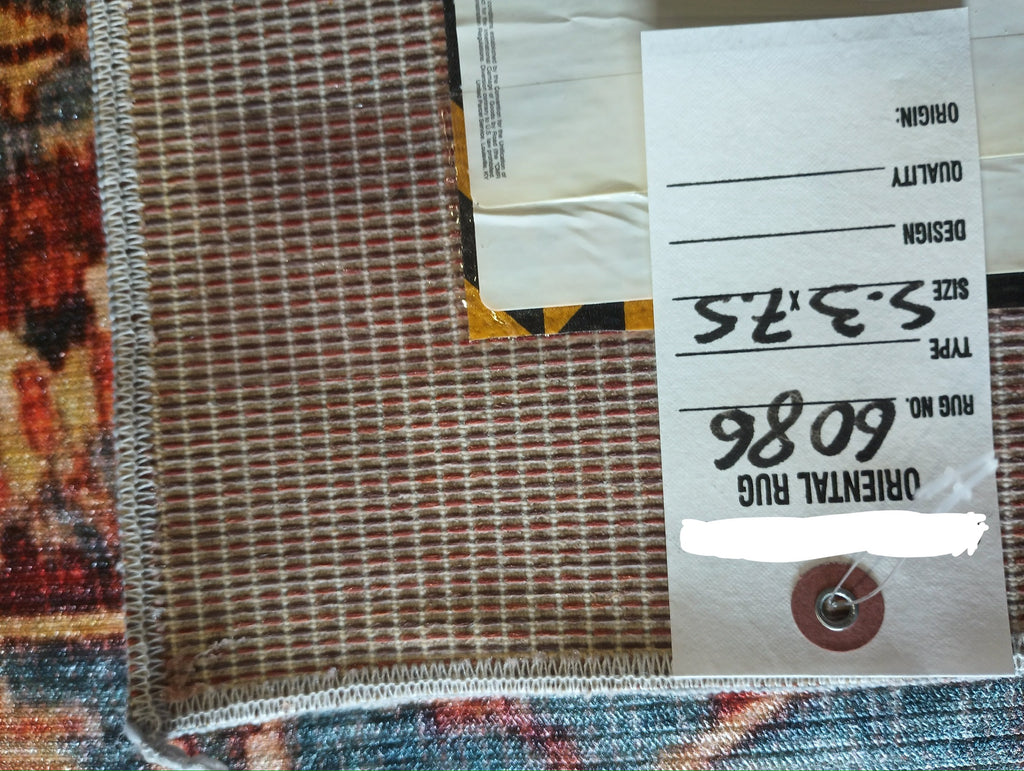 5' x 7' Light Blue Turkish Rug  #F-6086