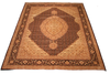 Load image into Gallery viewer, 7.9 x 9.9 High Quality Handmade Rug Wool and Silk Mahi Tabriz BLACK #PIX-15158