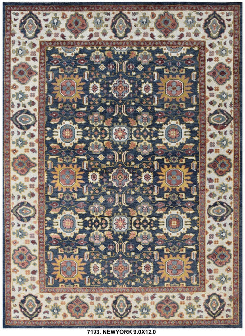 9x12 Gray Mahal Handmade Wool Rug featuring traditional Persian-inspired patterns, luxurious and soft texture, perfect for elegant home and living room decor.