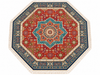 Load image into Gallery viewer, 8 x 8 Octagon Chinese Handmade Silk Rug Rust &amp; Teal Medallion #23Mad