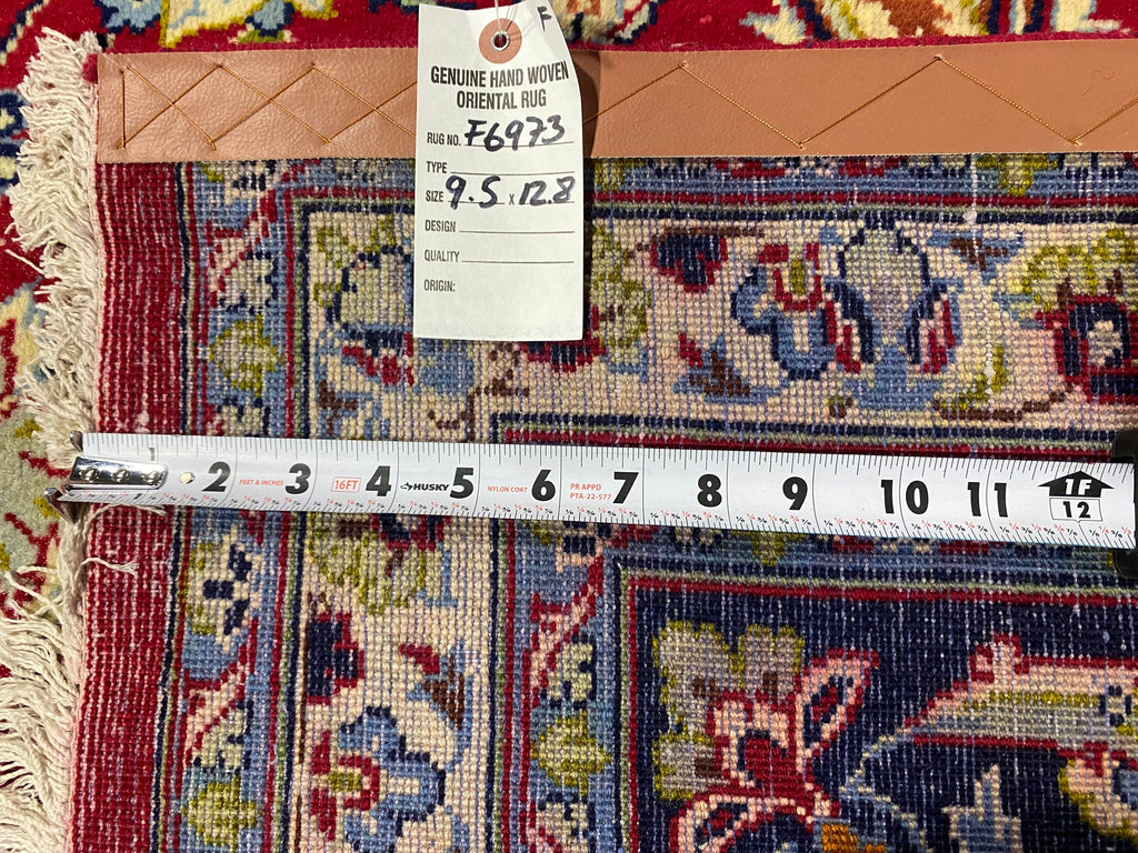 9.5 x 12.8 Nice Persian Esfahan Najafabad Wool Pre-Owned Rug Sale #F-6973