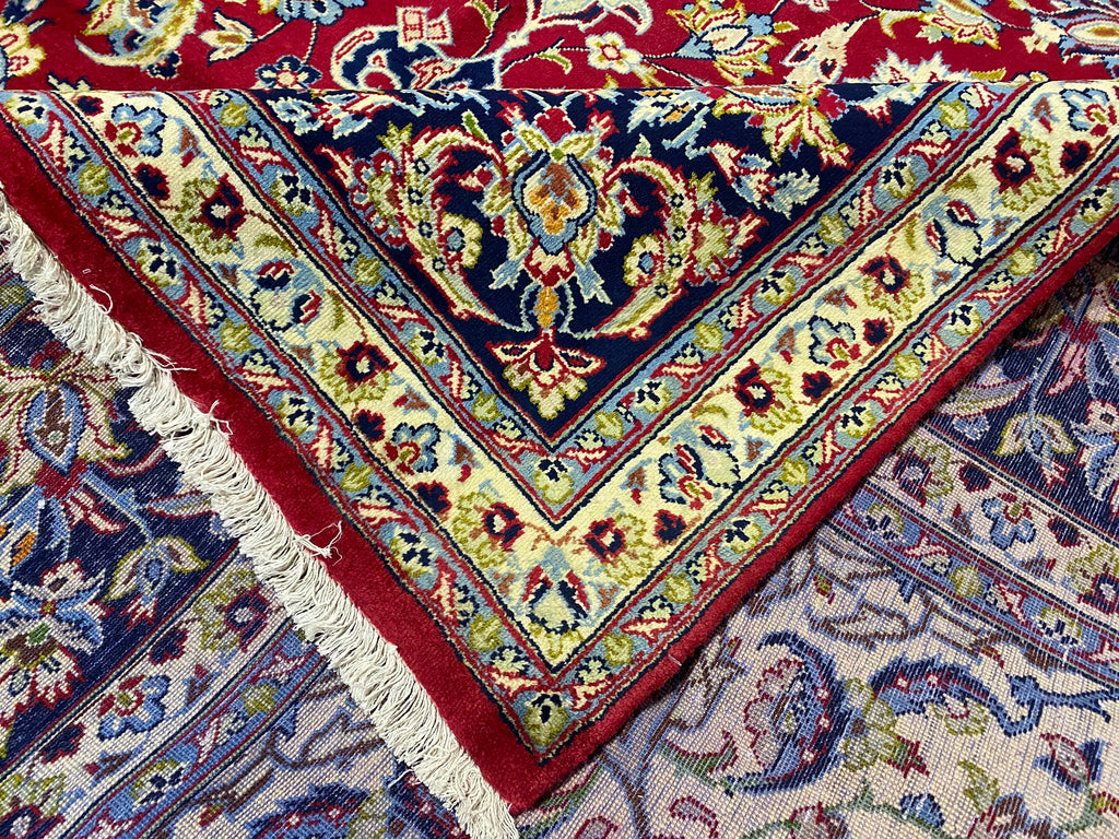 9.5 x 12.8 Nice Persian Esfahan Najafabad Wool Pre-Owned Rug Sale #F-6973