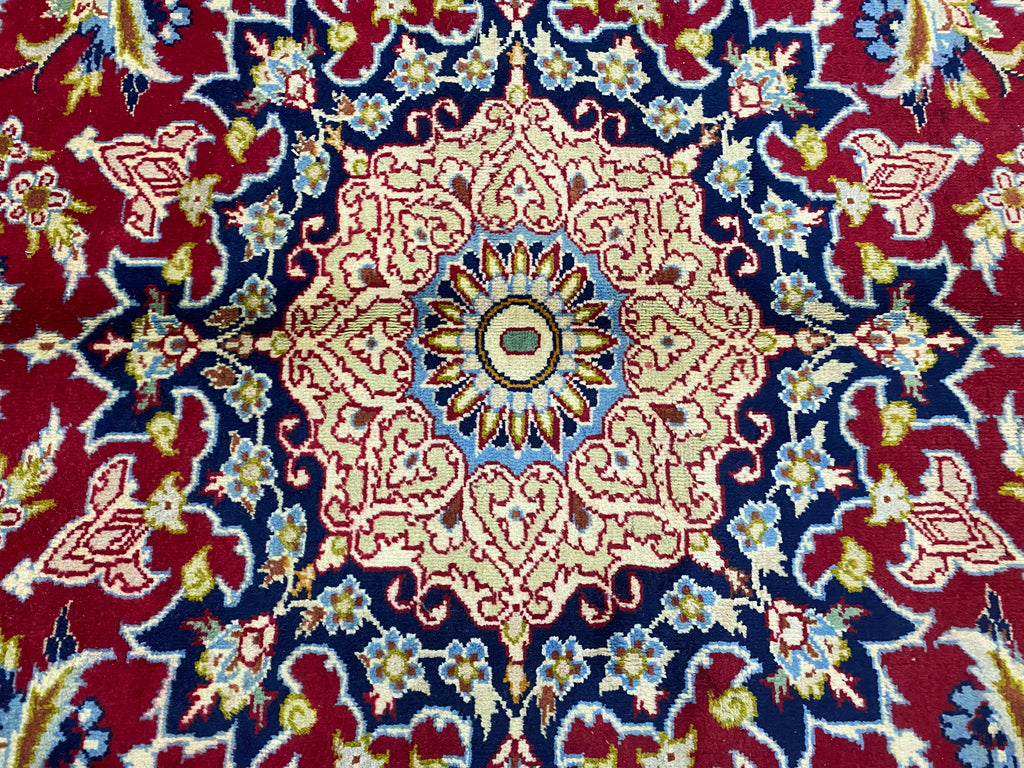 9.5 x 12.8 Nice Persian Esfahan Najafabad Wool Pre-Owned Rug Sale #F-6973