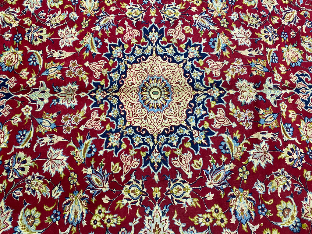 9.5 x 12.8 Nice Persian Esfahan Najafabad Wool Pre-Owned Rug Sale