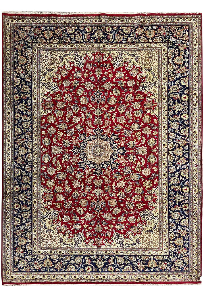 9.5 x 12.8 Nice Persian Esfahan Najafabad Wool Pre-Owned Rug Sale