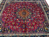 Load image into Gallery viewer, 9.8 x 10.3 Square Persian Rug Signed Traditional Burgundy Blue