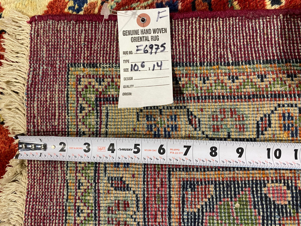 10.6 x 14 Iran Vintage Traditional Pre Owned Old Persian Rug #F-6975