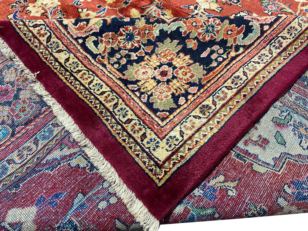 10.6 x 14 Iran Vintage Traditional Pre Owned Old Persian Rug #F-6975