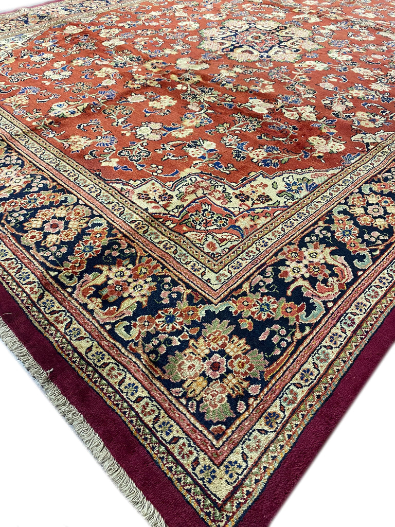 10.6 x 14 Iran Vintage Traditional Pre Owned Old Persian Rug #F-6975