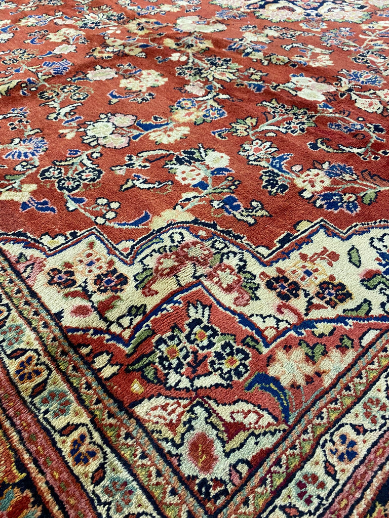 10.6 x 14 Iran Vintage Traditional Pre Owned Old Persian Rug #F-6975