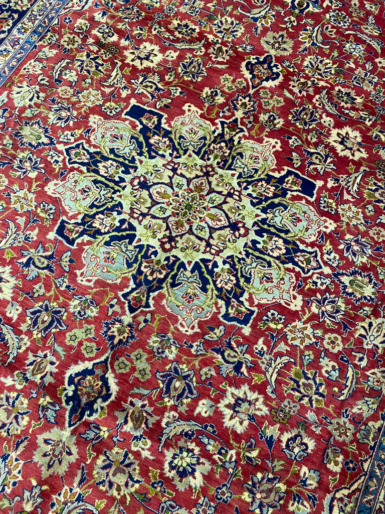 9.7 x 13.8 Persian Najaf Esfahan Wool Rug Sale #F-6976