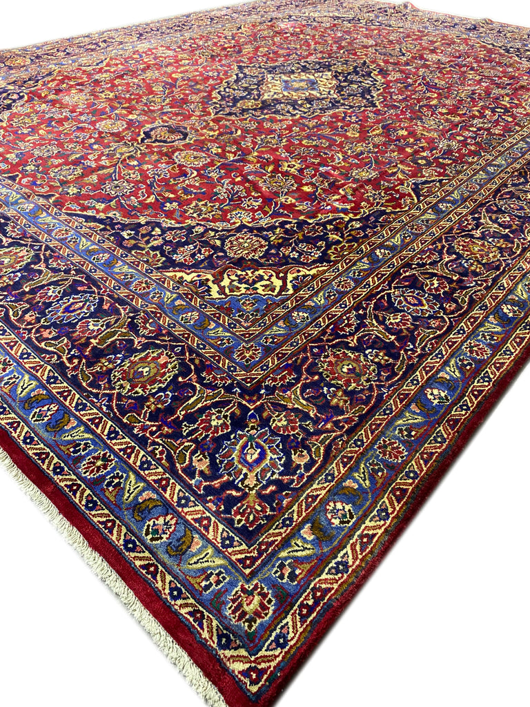 9.5 x 12.5 Persian Kashan Classic Traditional Iran Sale Clearance Rug #F-6977