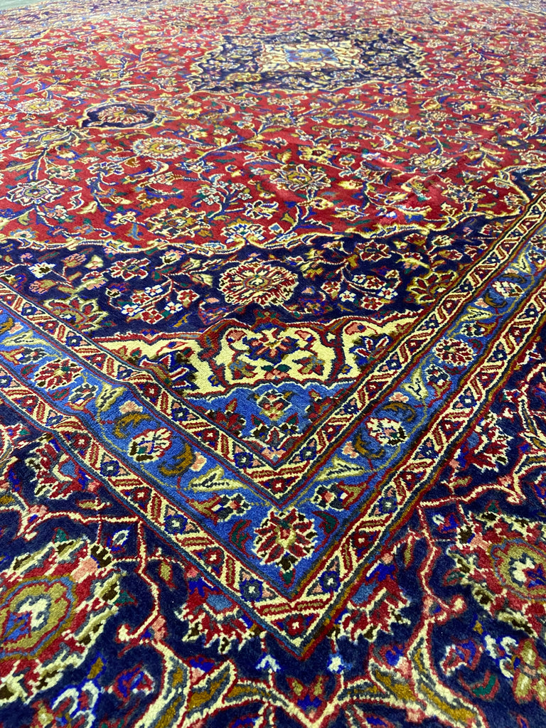 9.5 x 12.5 Persian Kashan Classic Traditional Iran Sale Clearance Rug #F-6977