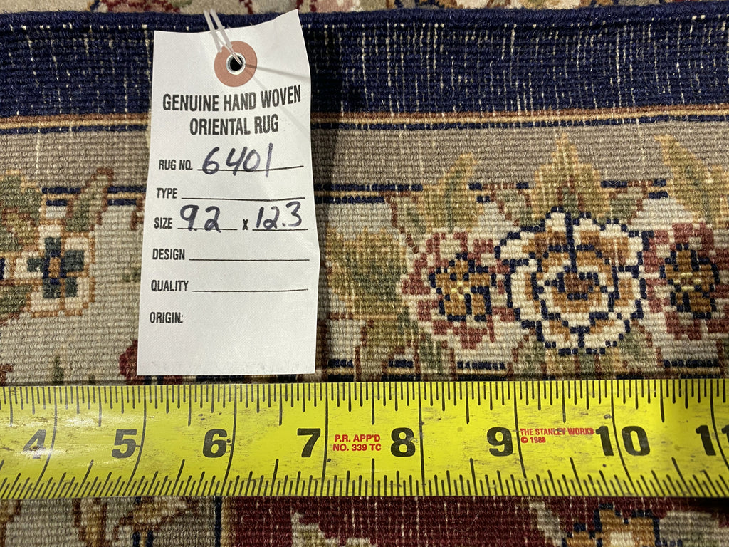 9.2 x 12.3 Fine Quality Handmade Rug Wool and Silk Sino Tabriz #F-6401