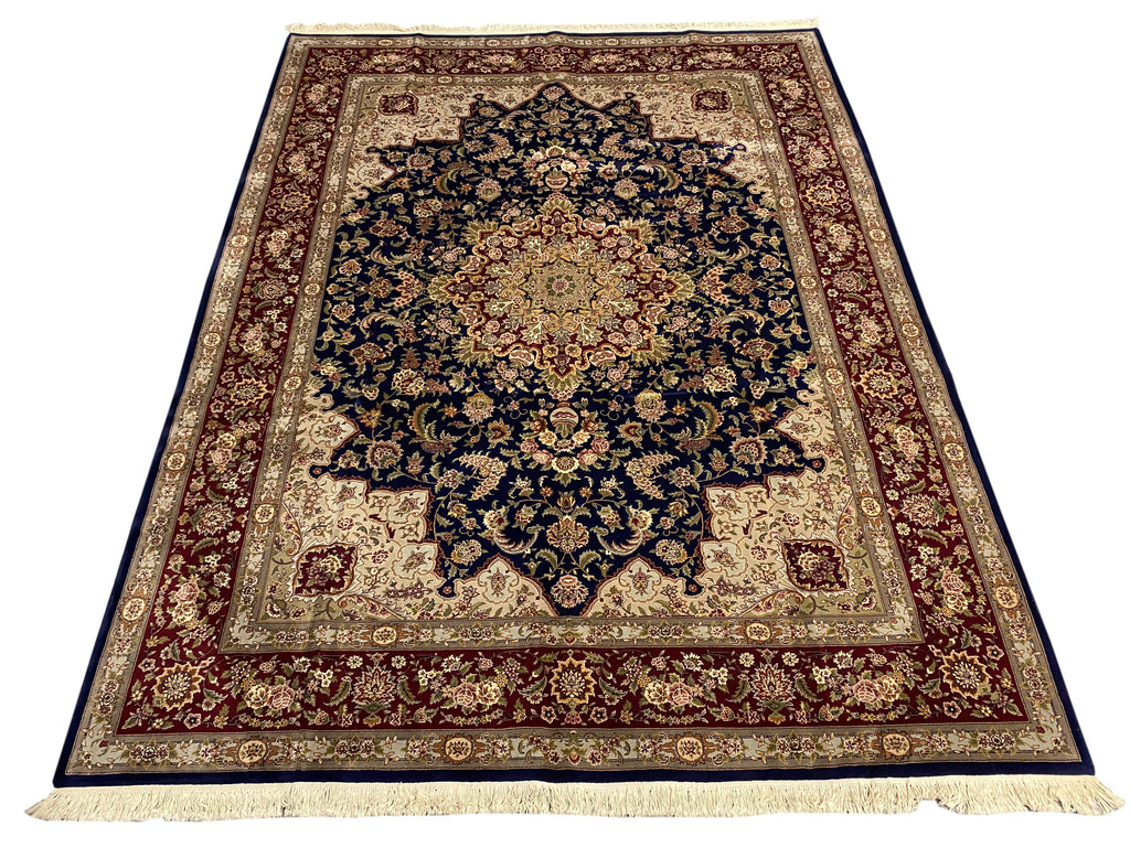 9.2 x 12.3 Fine Quality Handmade Rug Wool and Silk Sino Tabriz #F-6401