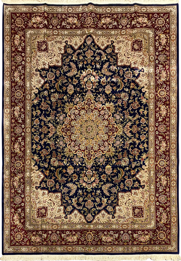 9.2 x 12.3 Fine Quality Handmade Rug Wool and Silk Sino Tabriz #F-6401