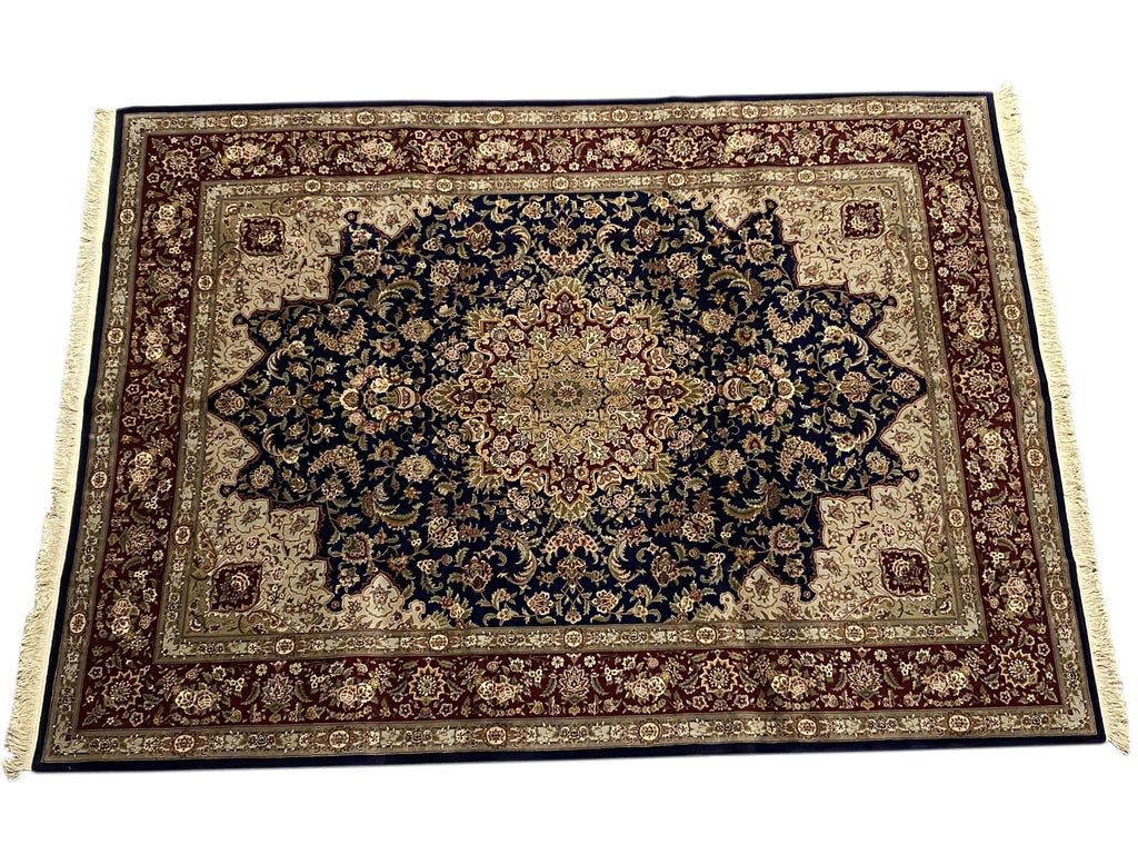 9.2 x 12.3 Fine Quality Handmade Rug Wool and Silk Sino Tabriz #F-6401