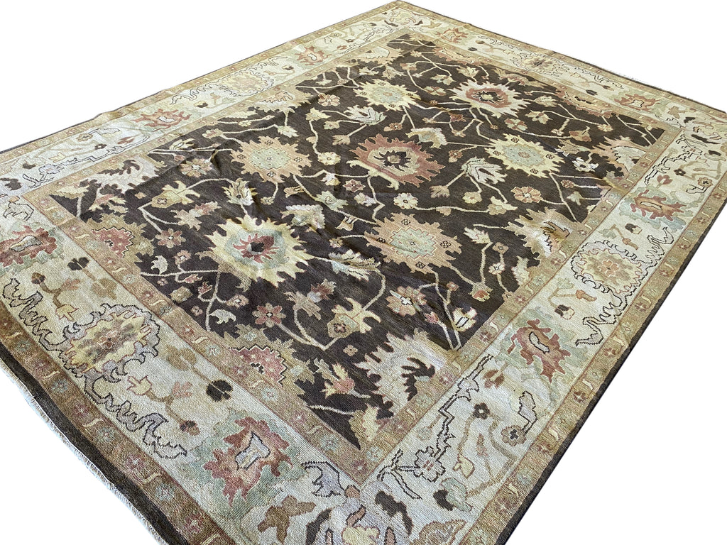 9.3 x 12.2 New Oushak Handmade Rug #F-6402
