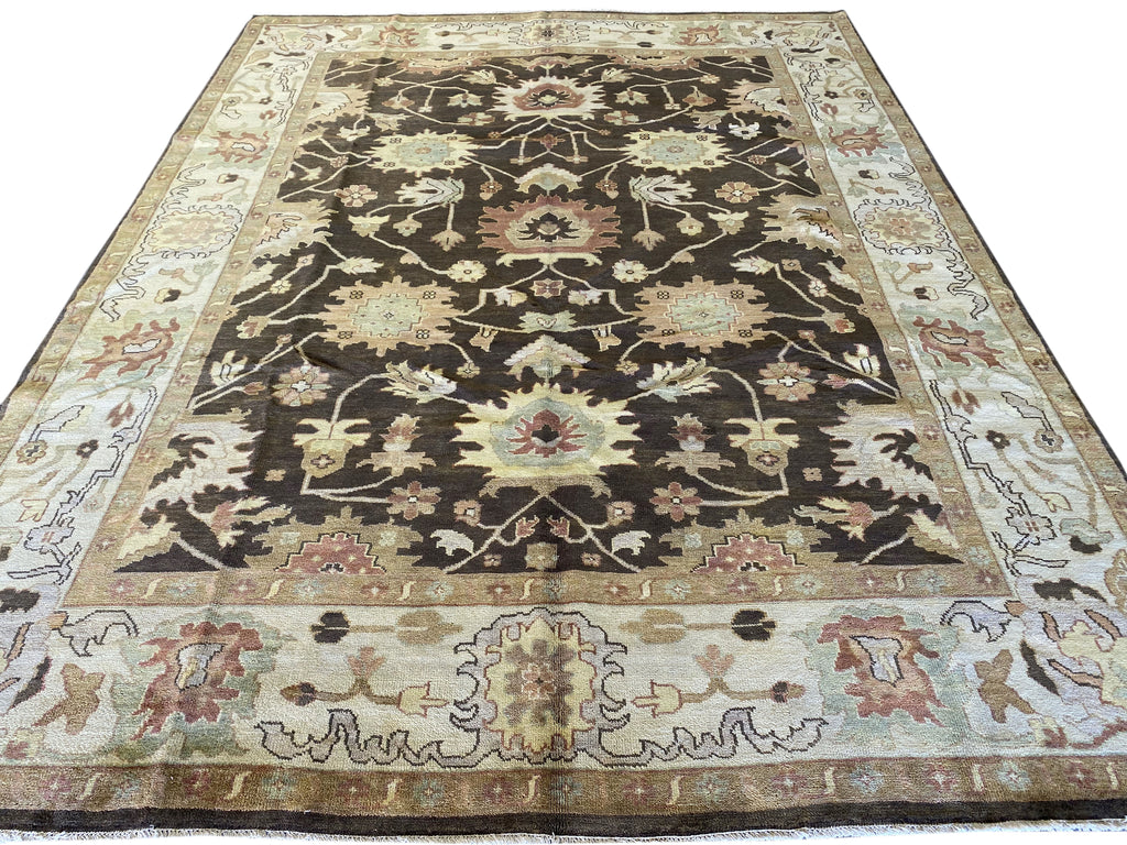 9.3 x 12.2 New Oushak Handmade Rug #F-6402
