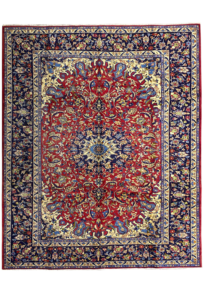 10 x 12.7 Persian Najafabad Esfahan Wool Rug Iran Sale