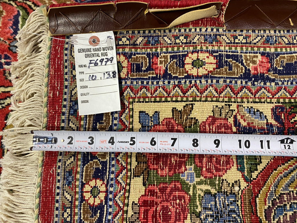 10 x 13.8 Exotic Quality Persian Bijar Rug Animal Hunting Pattern #F-6979