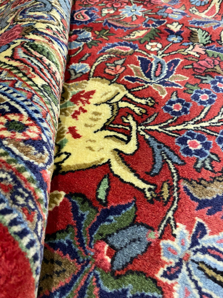10 x 13.8 Exotic Quality Persian Bijar Rug Animal Hunting Pattern #F-6979