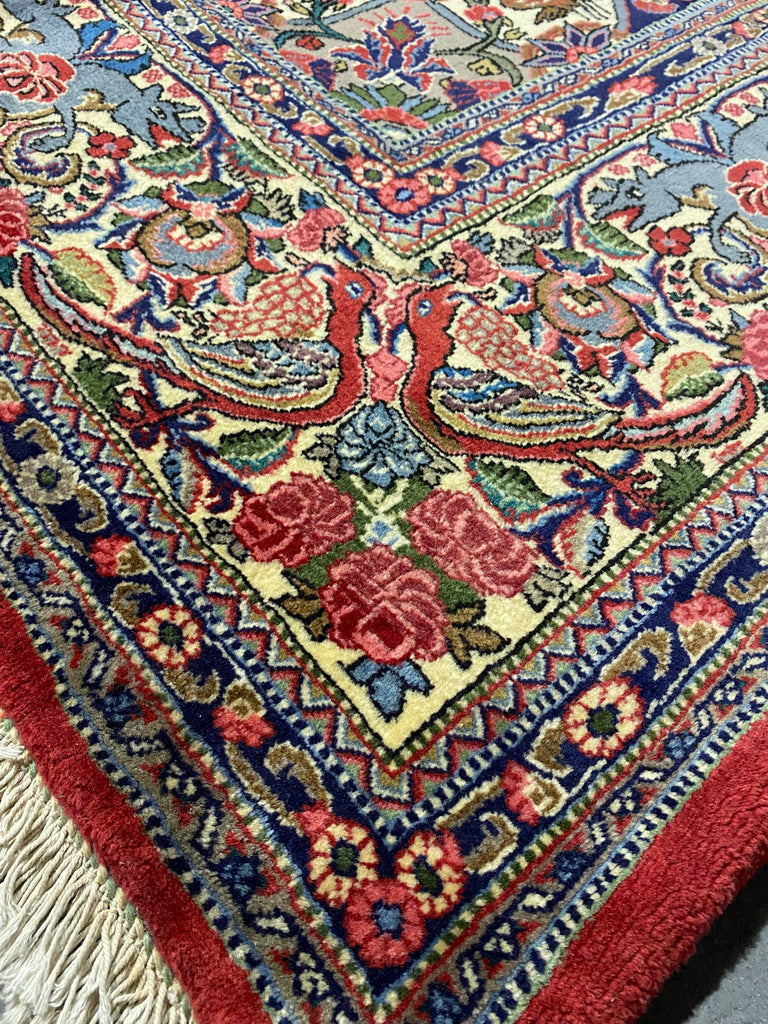 10 x 13.8 Exotic Quality Persian Bijar Rug Animal Hunting Pattern #F-6979
