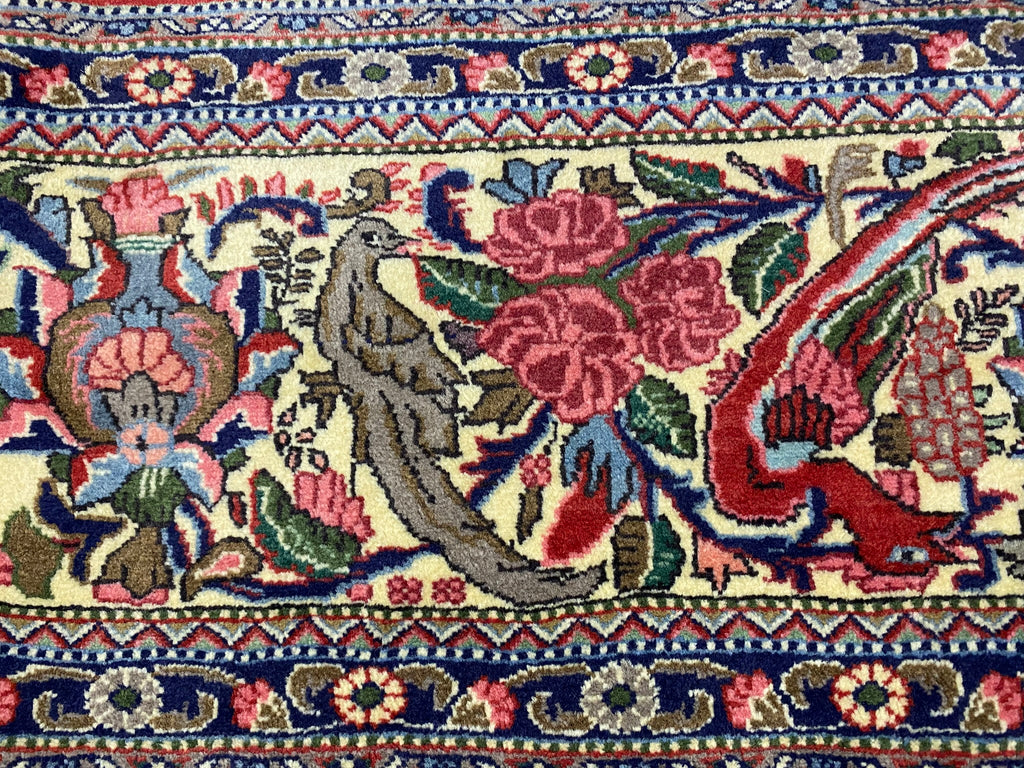 10 x 13.8 Exotic Quality Persian Bijar Rug Animal Hunting Pattern #F-6979