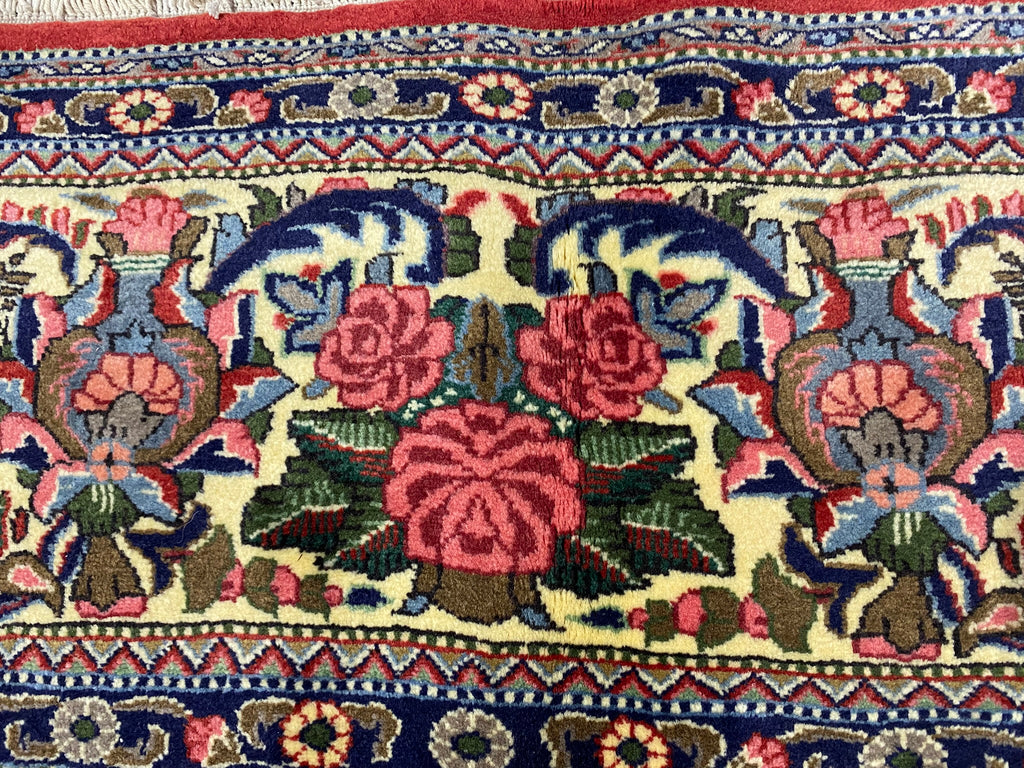10 x 13.8 Exotic Quality Persian Bijar Rug Animal Hunting Pattern #F-6979