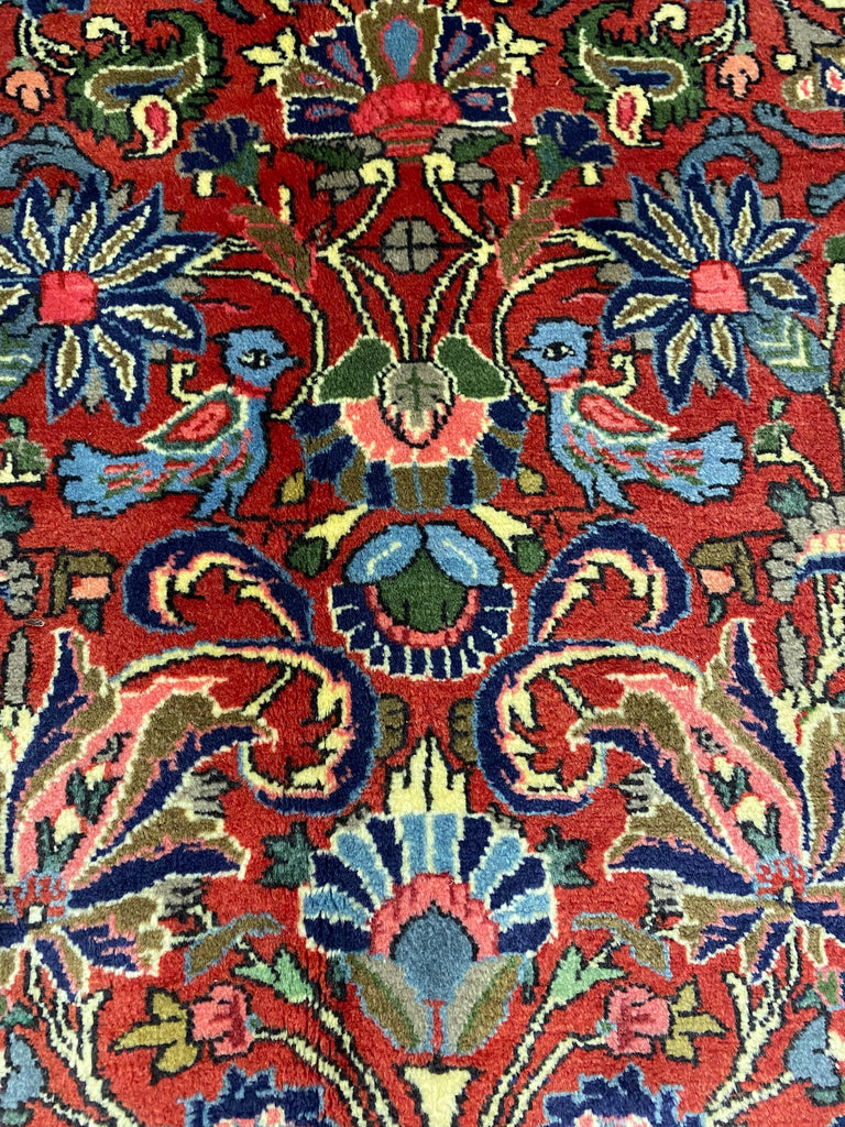 10 x 13.8 Exotic Quality Persian Bijar Rug Animal Hunting Pattern #F-6979