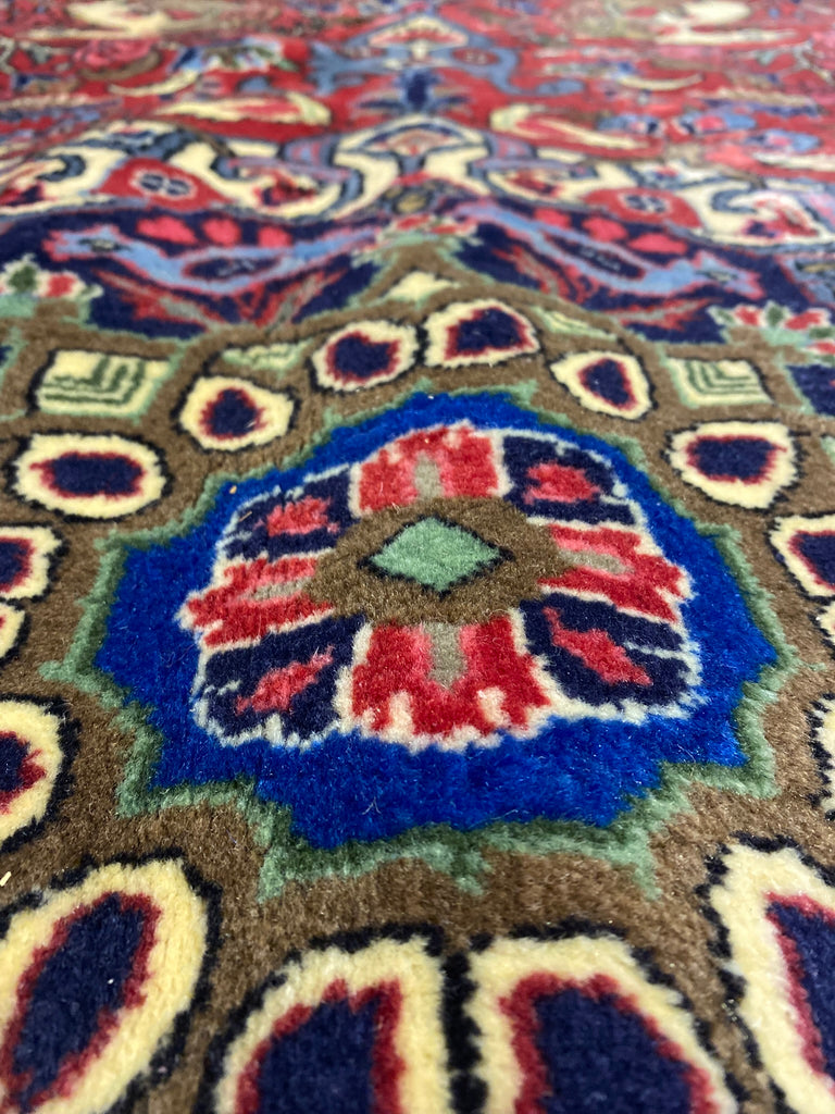 10 x 13.8 Exotic Quality Persian Bijar Rug Animal Hunting Pattern #F-6979