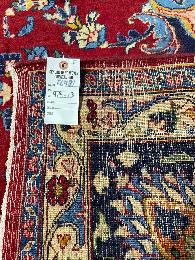 9.5 x 13 Persian Kerman Rug Pre-Owned Sale Clearance #F-6981