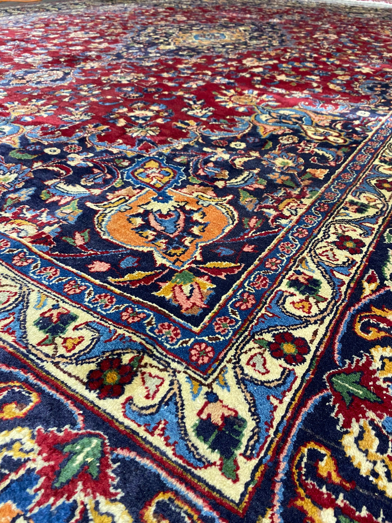 9.5 x 13 Persian Kerman Rug Pre-Owned Sale Clearance #F-6981