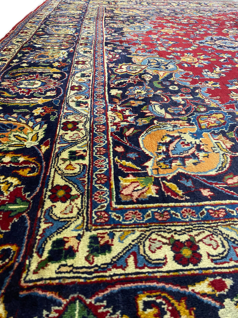9.5 x 13 Persian Kerman Rug Pre-Owned Sale Clearance #F-6981
