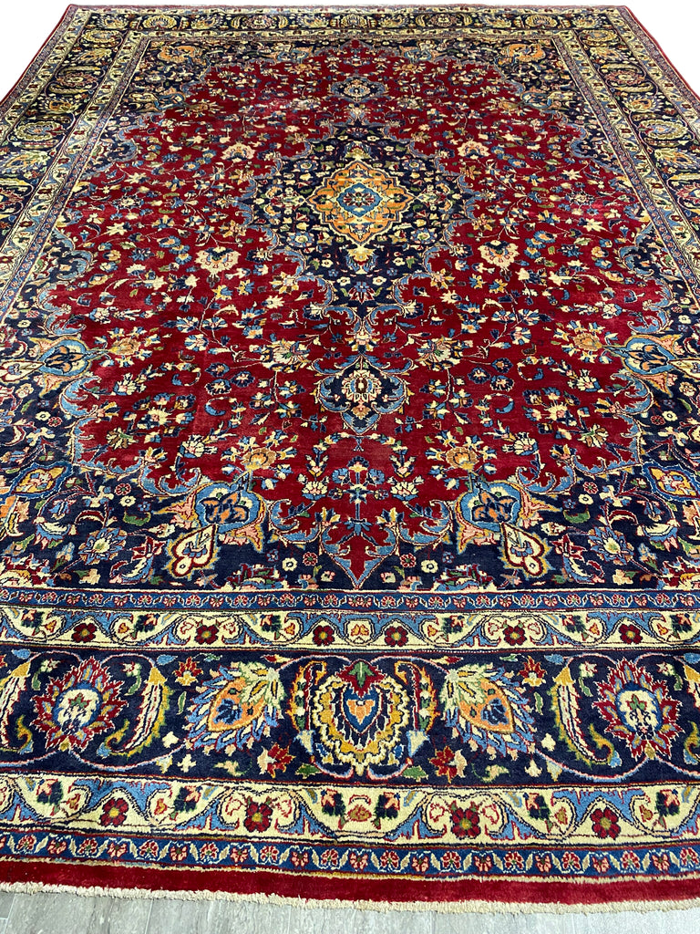 9.5 x 13 Persian Kerman Rug Pre-Owned Sale Clearance #F-6981