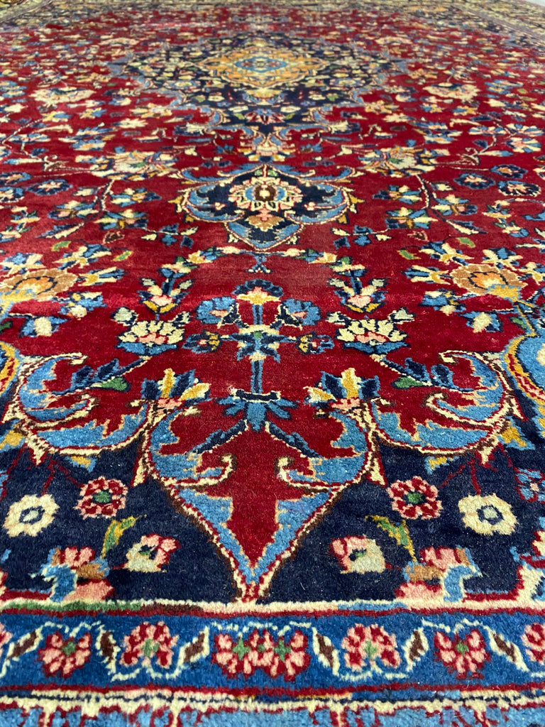 9.5 x 13 Persian Kerman Rug Pre-Owned Sale Clearance 