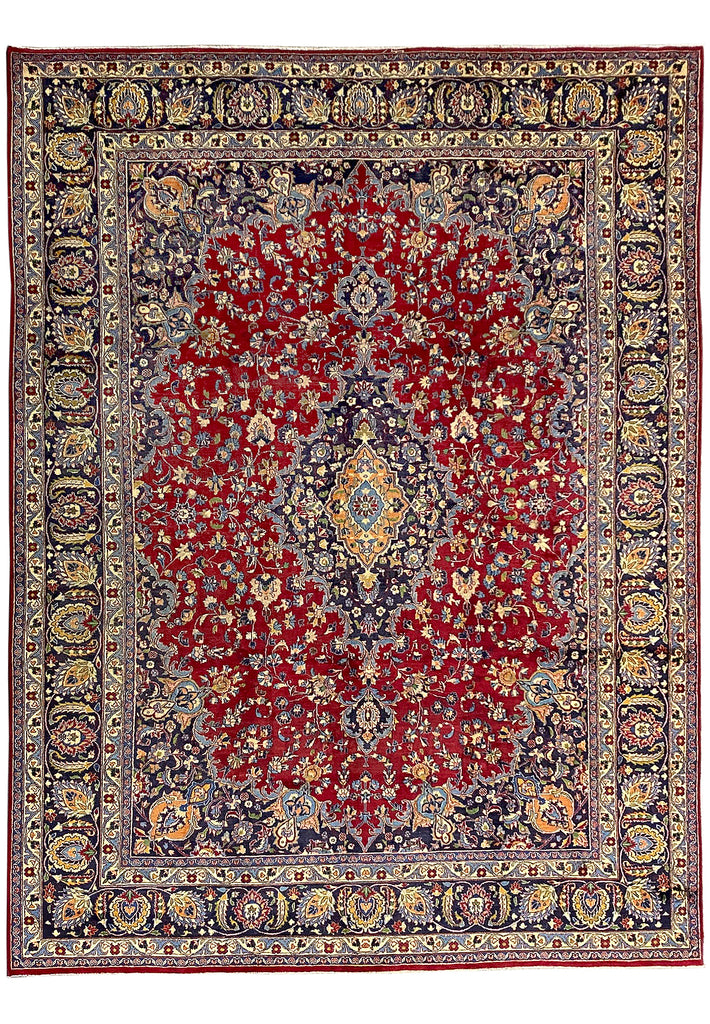 9.5 x 13 Persian Kerman Rug Pre-Owned Sale Clearance 