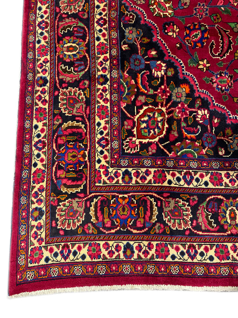 9 x 13 Traditional Persian Mashad Rug Iran #F-6982