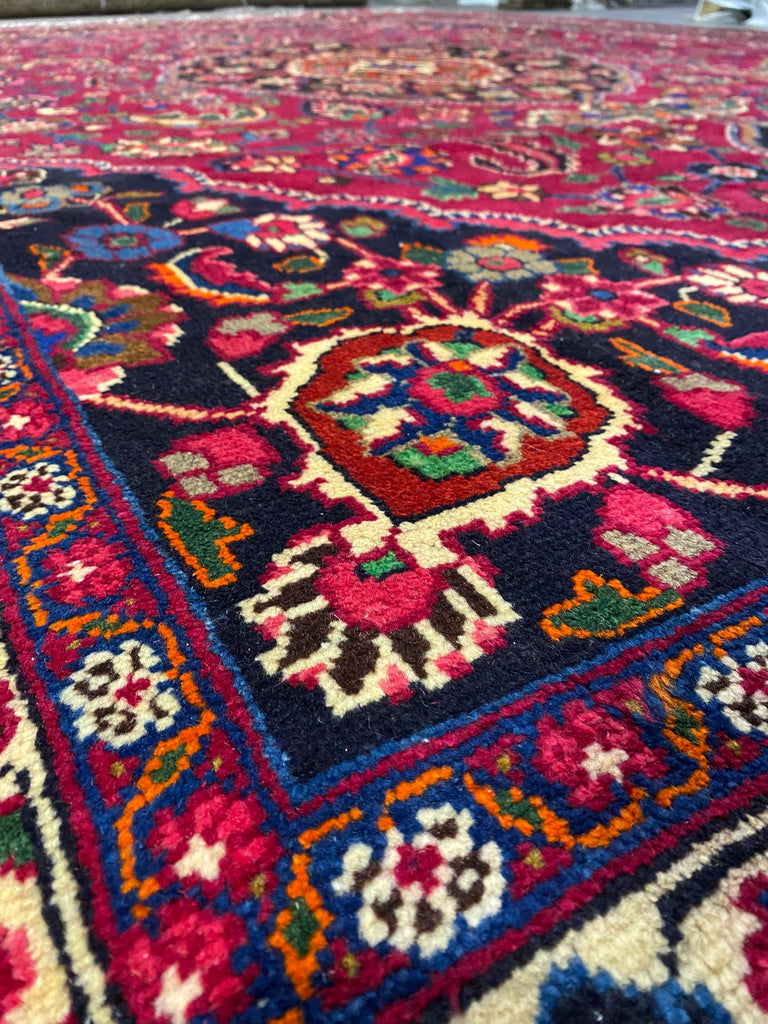 9 x 13 Traditional Persian Mashad Rug Iran #F-6982
