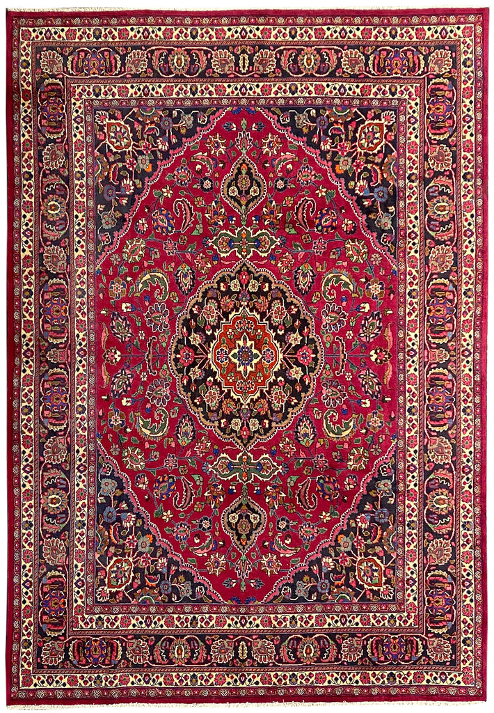 9 x 13 Traditional Persian Mashad Rug Iran