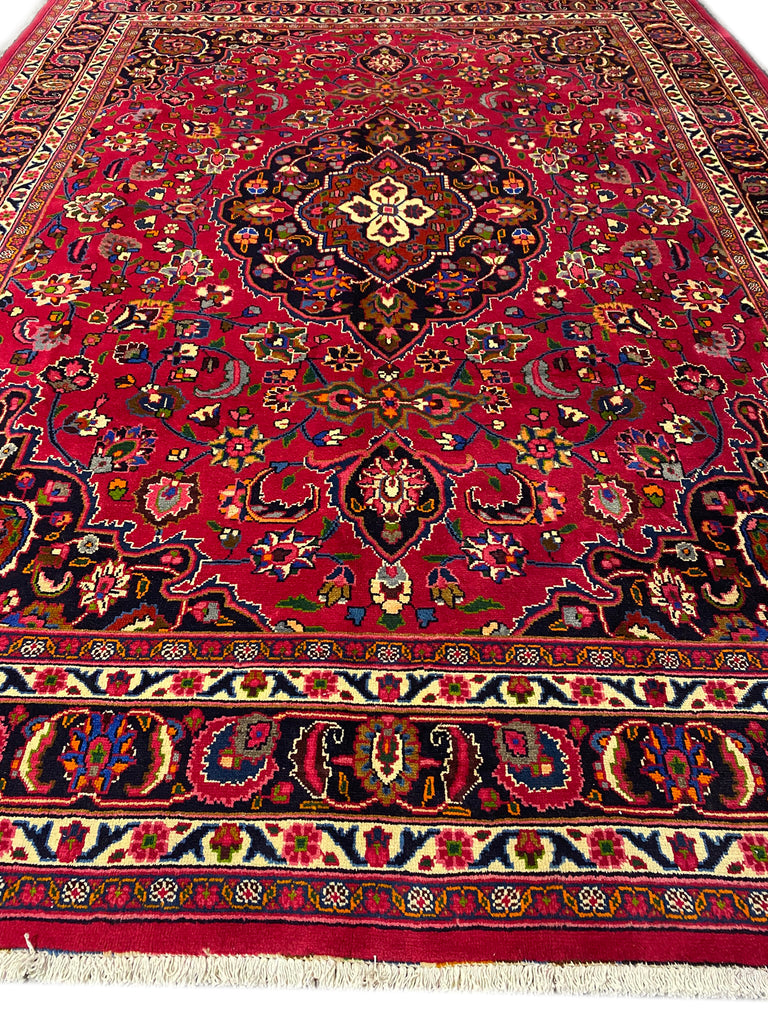9.6 x 13 Persian Mashad Rug Iran