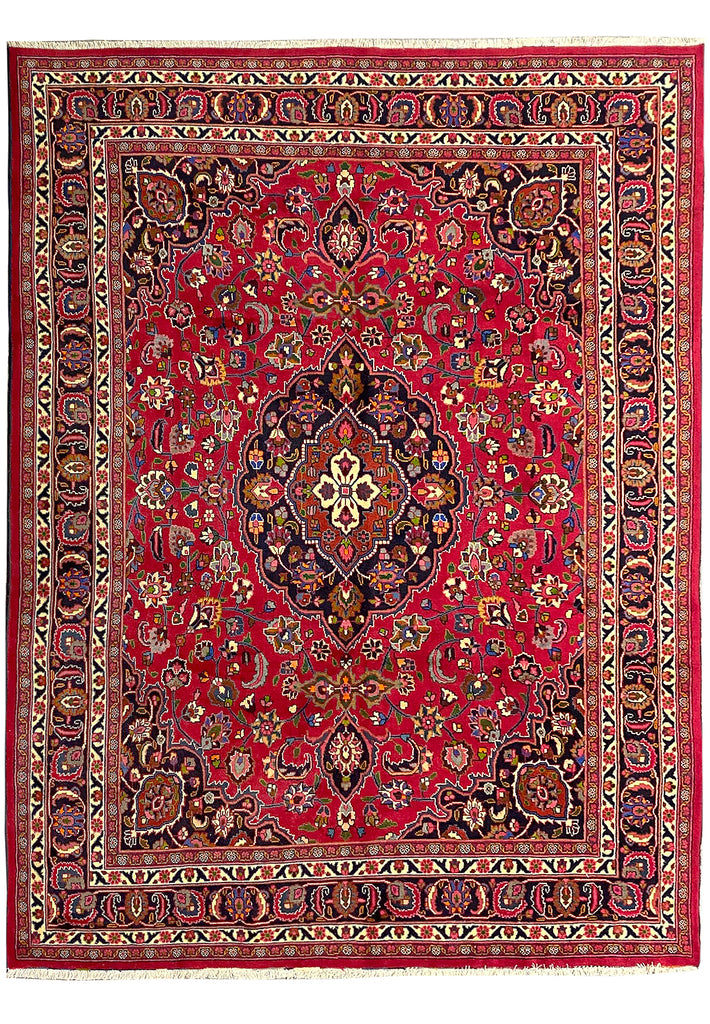 9.6 x 13 Persian Mashad Rug Iran