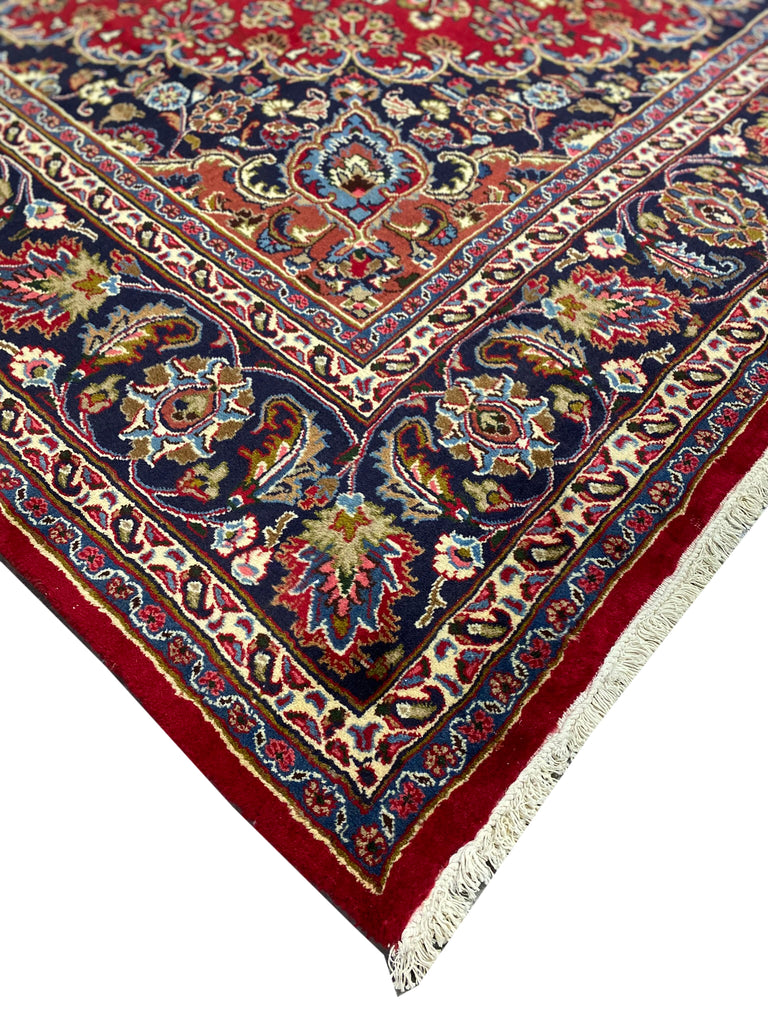 9 x 10.9 Traditional Iran Persian Mashad Rug #F-6984