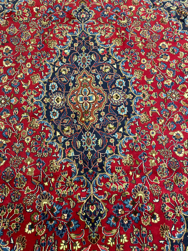 9 x 10.9 Traditional Iran Persian Mashad Rug #F-6984