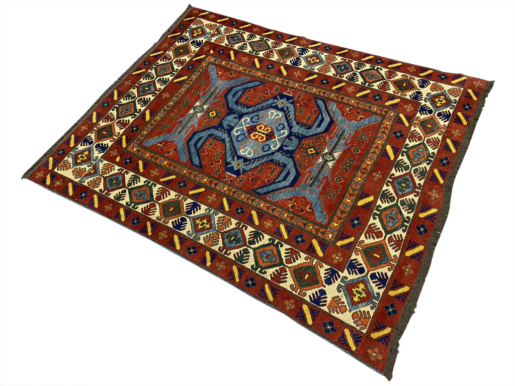 5.2 x 6.5 Center Medallion Russian Kazak Rug 9218